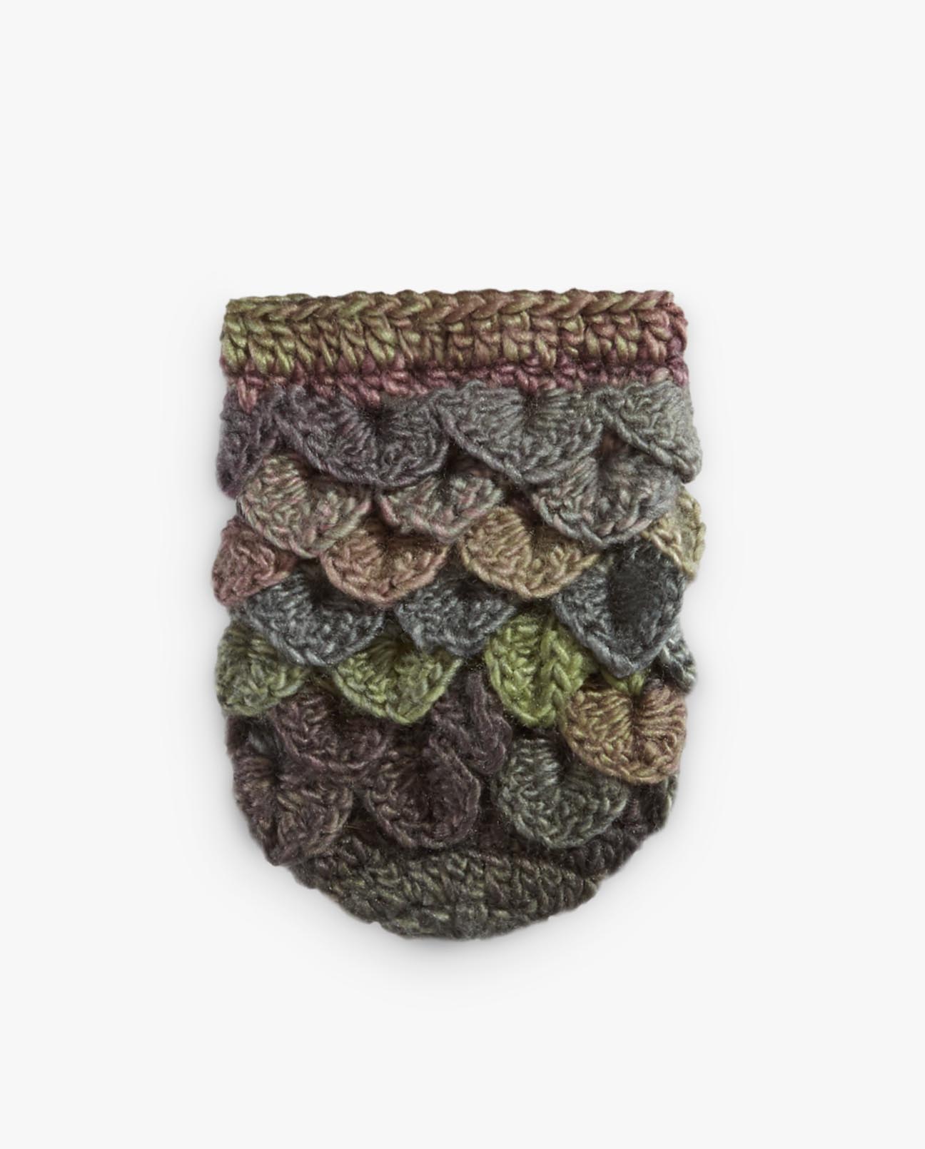 Crocheted dragon scale bag